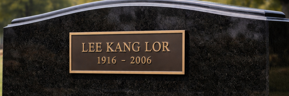 Bronze plaque detail